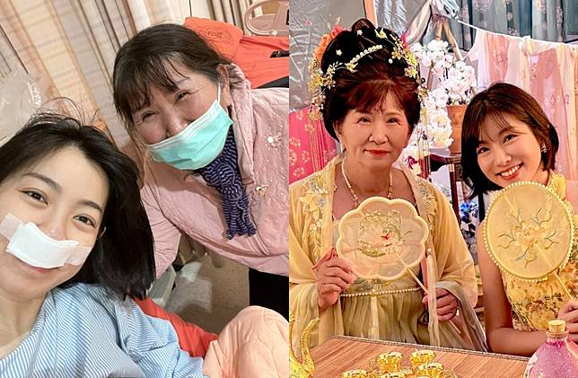 米可白今年動手術媽媽特地北上探望，母女感情非常好。（圖／臉書 米可白）