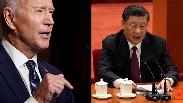 美國總統拜登（左）和中國領導人習近平。（合成圖） 圖：達志影像 / 美聯社（資料照）