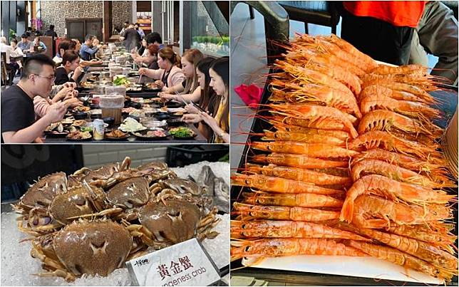 火鍋店白蝦、螃蟹、蛤蜊等海鮮吃到飽！假日加碼天使紅蝦、鮮蚵！