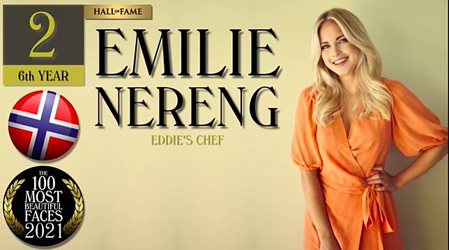 2021 百大美女臉孔第二名 Emilie Nereng。圖片來源：<a href=