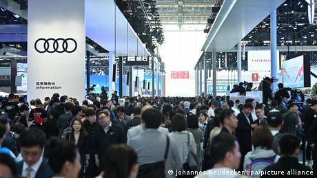 北京車展上，主打高端市場的德國奧迪依然受到中國消費者的歡迎