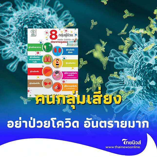 เปิดรายชื่อ คนกลุ่มเสี่ยง อย่าให้ป่วยโควิด อันตรายมาก