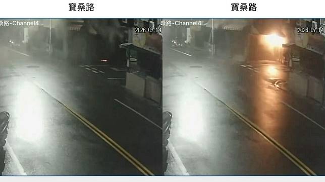 店內先冒出濃煙，沒多久火舌猛然竄出。Threads網友「@b325261」授權提供
