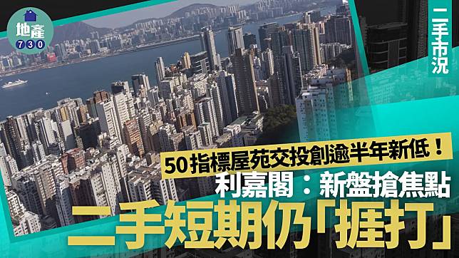 50指標屋苑交投創逾半年新低！利嘉閣：新盤搶焦點 二手短期仍「捱打」｜二手市況