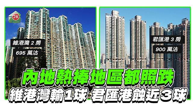 內地熱捧地區都照跌！維港灣輸1球，君匯港蝕近3球