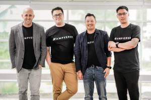 The firm was founded by former Twitch executives Ferdinand Gutierrez, Matthias Beyer, and Surasak “Yoon” Winij; Charlie Baillie, who worked for Universal Music; and Rob Gilby, who moved over from Walt Disney Company (Southeast Asia). Courtesy of Ampverse.