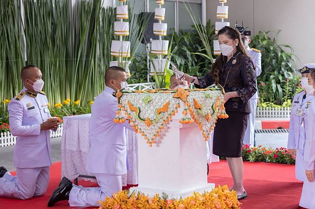 กรมพระศรีสวางควัฒน ทรงวางศิลาฤกษ์หอพระพุทธสิรินาคเภษัชยคุรุจุฬาภรณ์