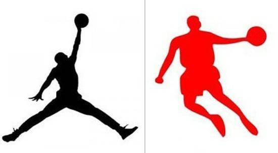 「喬丹」商標案中，中國品牌「喬丹體育」(右)遭美國Nike旗下以NBA傳奇球星麥可喬丹(Michael Jordan)命名的同名品牌「喬丹(Air Jordan)」(左)控告侵權，沒想到一、二審均判「Air Jordan」敗訴。(資料照，取自QZ)