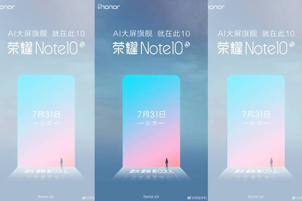 Honor Note 10 สมาร์ทโฟนรุ่นท็อปหน้าจอใหญ่เตรียมเปิดตัวที่ปักกิ่ง ประเทศจีน 31 ก.ค. นี้