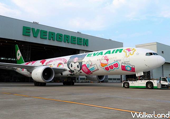 長榮航空 三麗鷗彩繪機航 閨蜜機/ WalkerLand窩客島整理提供 未經許可不可轉載。