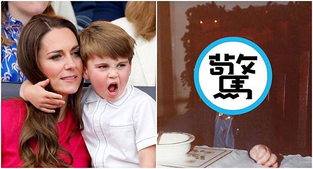 凱特王妃（左圖左）曬出自己的童年照（右圖），被指跟小兒子路易王子（左圖右）長一樣。（翻攝Prince Louis of Wales 臉書／princeandprincessofwales IG）