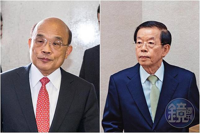 盧天麟涉嫌挪用公款幫謝長廷（右）、蘇貞昌（左）競選，遭判刑1年2月，緩刑2年。