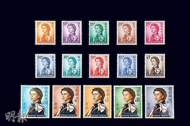軍裝郵票–郵票之中，1962年英女王身穿軍裝的郵票價值最高，因當年大眾經濟能力有限，很少人有能力儲齊一套。現時一套值約1500至1800元。（楊柏賢攝）