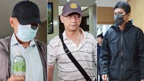 核二廠前後任副廠長曾文煌(中)、陳聰德(左)、課長朱景宏，因涉嫌收受廠商賄賂，遭到聲押禁見。呂志明攝