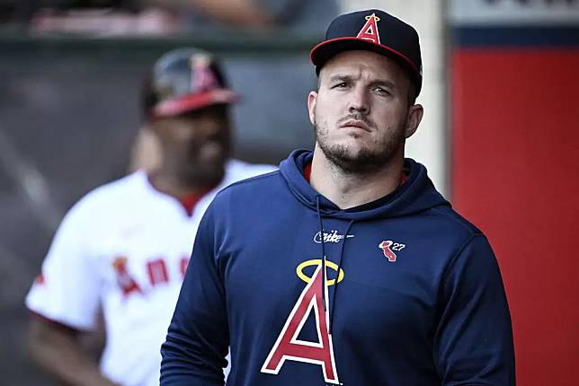 洛杉磯天使球星楚奧特（Mike Trout）年年受到傷勢影響。法新社