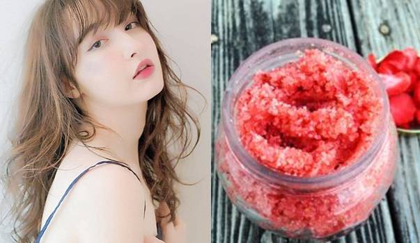 DIY Strawberry Sugar Scrub สวยด้วยสครับทำเอง