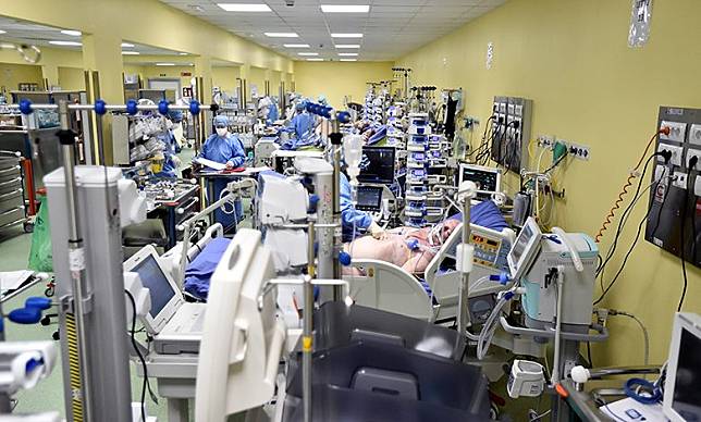 COVID-19 intensive care unit at the San Raffaele hospital in Milan