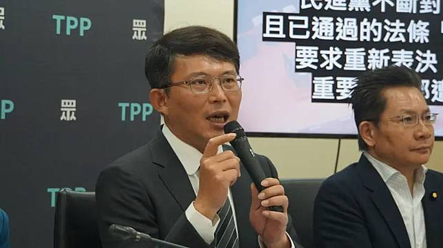 民眾黨總召黃國昌嗆總統賴清德：你在當民進黨總統嗎？。（圖／記者呂炯昌攝，2024.05.27）