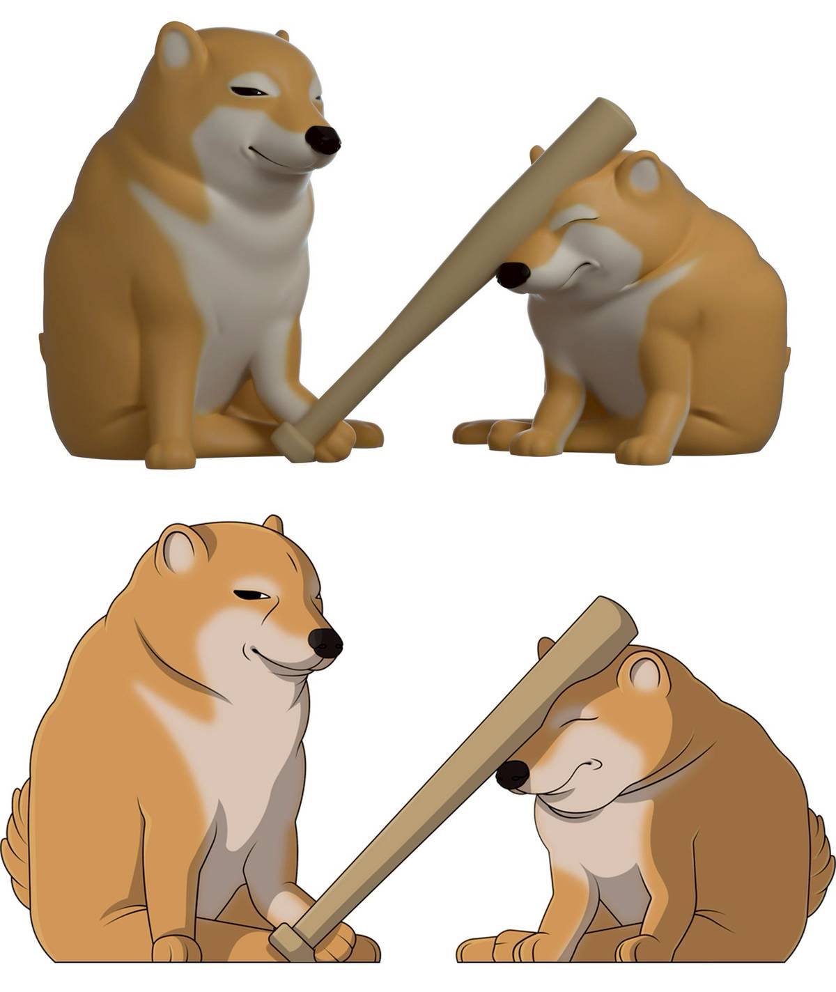 迷因柴犬再度實體化！「Bonk! Cheems」公仔神還原柴犬賊笑與棒打扁臉模樣，放在辦公桌上超療癒！ | GQ | LINE TODAY