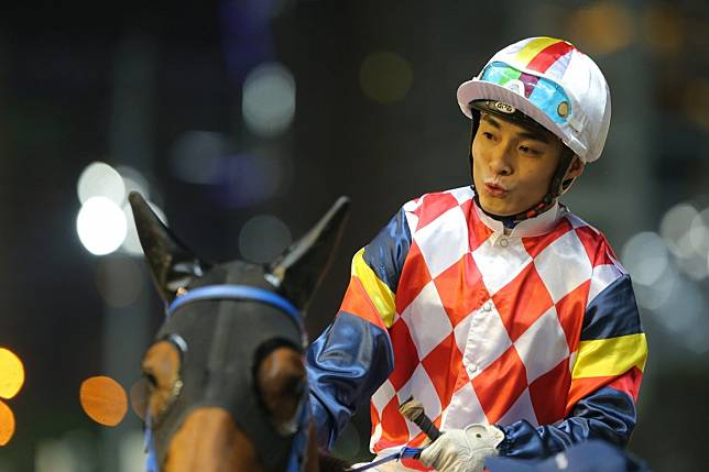 Keith Yeung after winning aboard Hardly Swears in November. Photos: Kenneth Chan