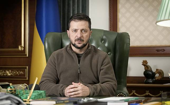 烏克蘭總統澤倫斯基(Volodymyr Zelensky)表示，已收復東部重鎮利曼。 (圖:烏克蘭總統府)