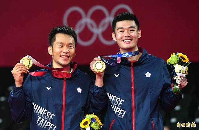 李洋與王齊麟打下台灣羽球史上首面奧運金牌。(資料照，記者林正堃攝)
