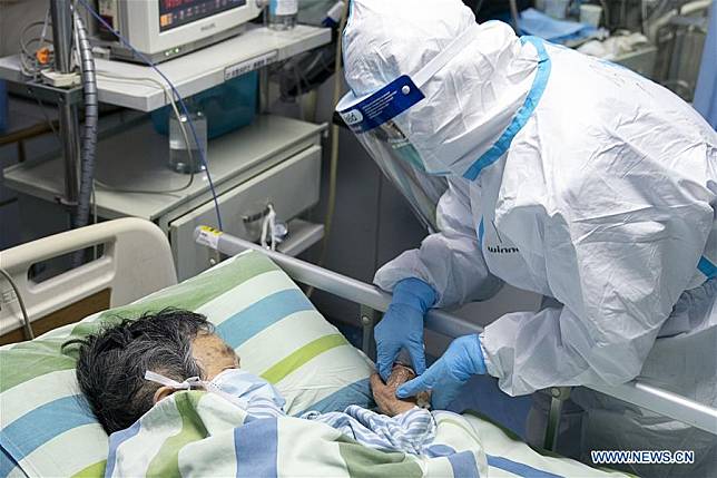 武漢肺炎疫情最嚴重的湖北省，今天新增13起死亡案例以及323起確診病例。圖為示意圖。   圖：取自人民日報臉書