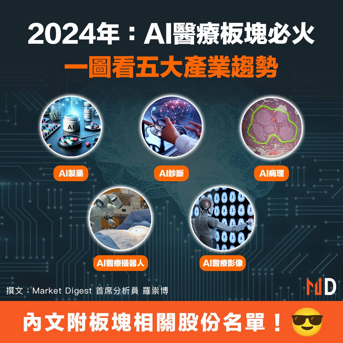 MD專家分析】2024年：AI醫療板塊必火，一圖看五大產業趨勢| Market Digest | LINE TODAY