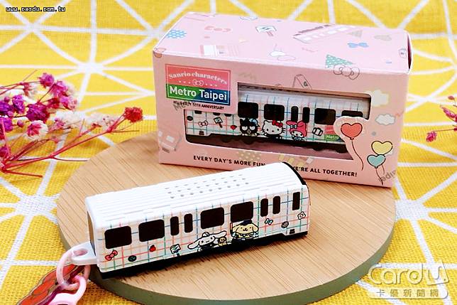 Hello Kitty彩繪列車造型悠遊卡粉嫩色系打造，嗶卡會發聲(圖/台北捷運　提供)