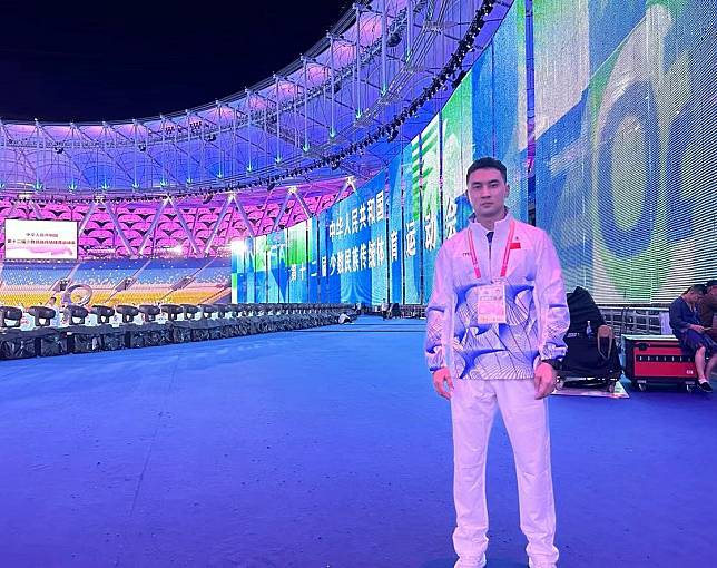 Tangbol at the rehearsal for the opening ceremony of China's 12th National Traditional Games of Ethnic Minorities in Sanya.