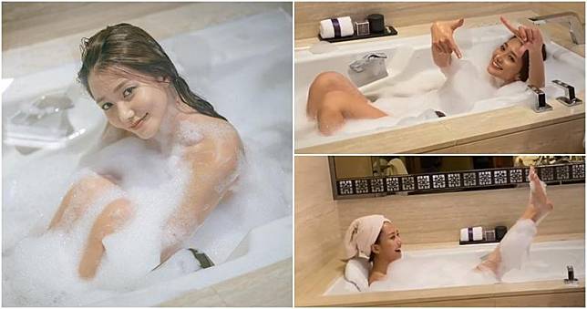 劉溫馨酒店玩泡泡浴，分享扮靚心得。（網上圖片／明報製圖）