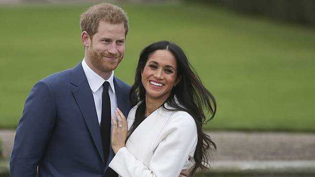 哈利王子與梅根近期傳「懷三寶」，兩人以一頓晚餐打破謠言。（資料照，AFP）