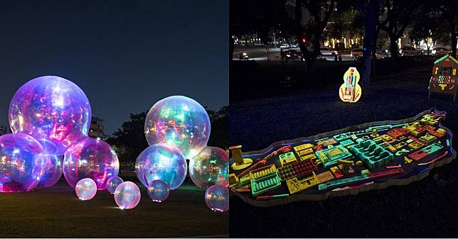 2022台灣國際光影藝術節開展！巨大彩色泡泡、超炫光影雕塑裝置超好拍！