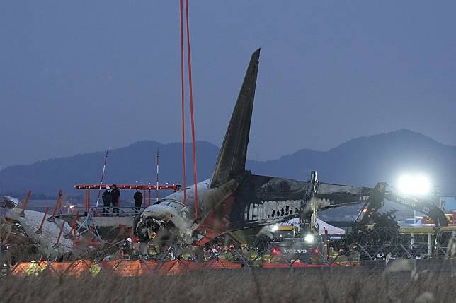 南韓濟州航空在年終之際發生慘烈空難，震驚世界。（美聯社）