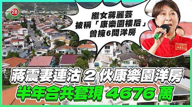 蔣震妻半年連沽2伙康樂園洋房 合共套現4,676萬 繼女蔣麗芸被稱「康樂園樓后」