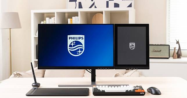 飛利浦全球首款ePaper商用雙螢幕電子紙顯示器，雙眼舒適、多工作業更容易