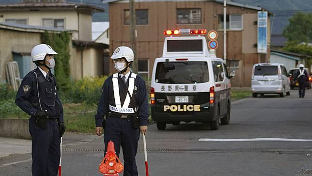 日本長野縣中野市25日發生刺傷和槍擊事件，嫌犯青木政憲也被警方逮捕。路透社