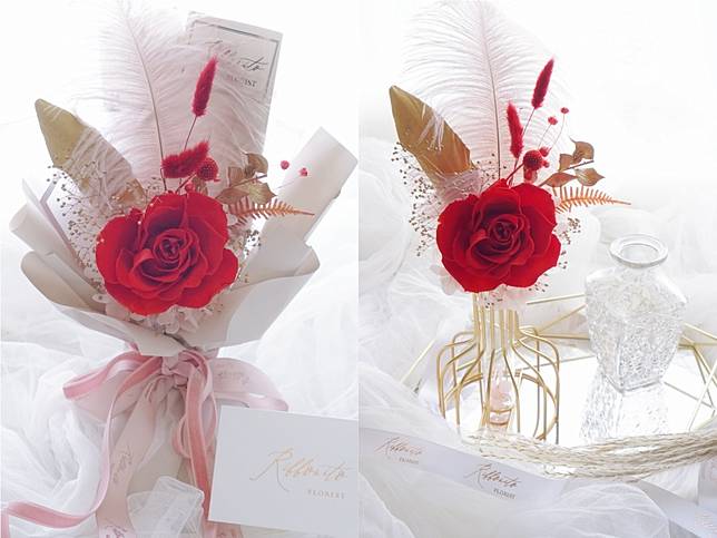 My Everyday Love Vase in Bouquet- Classic Red $680（<a href=