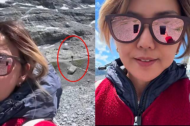 孫燕姿的旅遊影片中驚見小黑點。翻攝stefsunyanzi IG