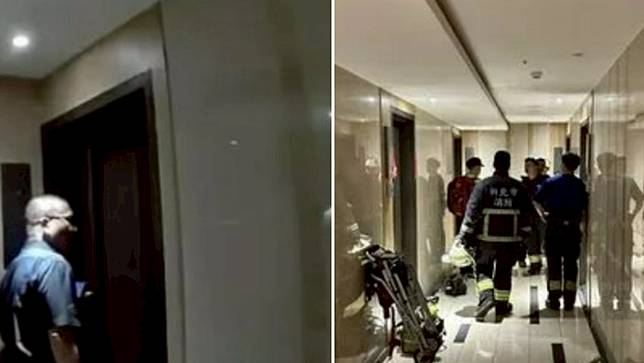 新北泰山一處社區發生男子持刀挾持家人事件。讀者提供