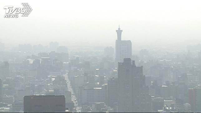 空氣污染嚴重。圖／TVBS