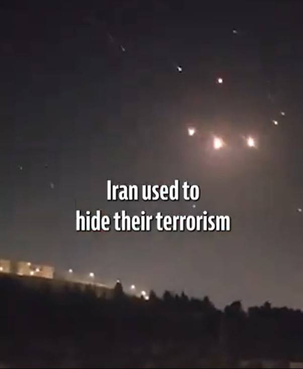伊朗向以色列發射無人機及飛彈。 圖：翻攝以色列國防軍X（前推特）