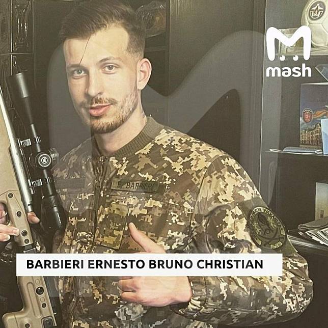 被俄媒報導，死於烏克蘭前線的「法國最好狙擊手」埃內斯托．巴比耶里。 圖：翻攝自 @TobiAyodele X帳號