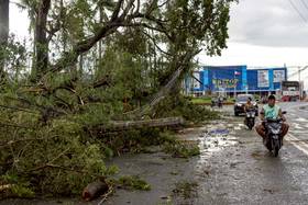 2025年11月10日，超級颱風「鳳凰」昨（11/9）在菲律賓呂宋島奧羅拉省登陸，所經之處滿目瘡痍。路透社