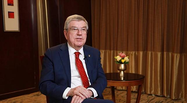 International Olympic Committee (IOC) president Thomas Bach speaks in an interview with Xinhua. (Xinhua)