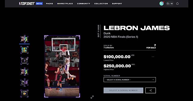 NBA Top Shot 是什麼？FLOW 正式上架 OKEx，教你如何取得 1000 份絕版稀有 NBA 球員卡（LBJ 一張已經賣到高達 10 萬美金）