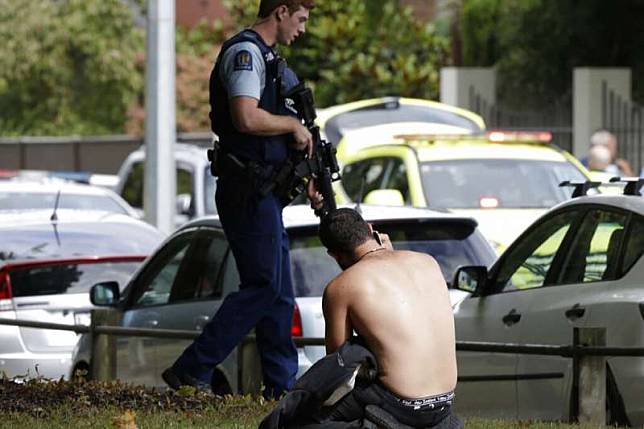 紐西蘭基督城15日發生大規模槍擊事件，造成50人命喪槍下。（美聯社）