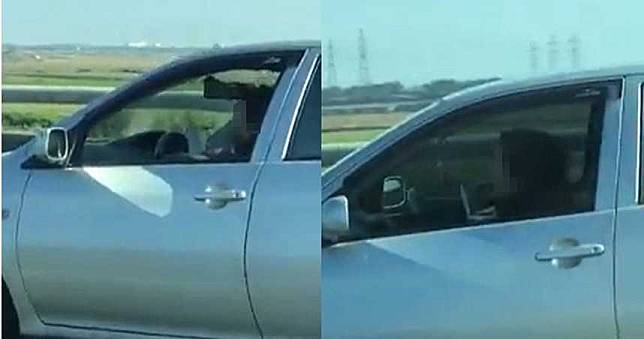 女行駛國道「雙手離方向盤」嗑便當！畫面曝光網諷：這款車有自駕？
