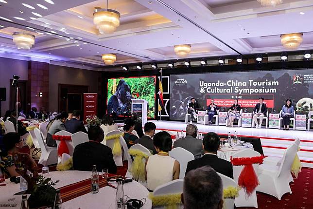 This photo taken on Jan. 21, 2025, shows a seminar of the Uganda-China Tourism and Cultural Symposium in Kampala, the capital of Uganda. (Photo by Hajarah Nalwadda/Xinhua)