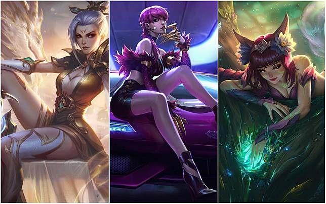 雷玟、阿璃、伊芙琳深受《英雄聯盟》玩家的喜愛   圖：Riot Games / 新頭殼合成